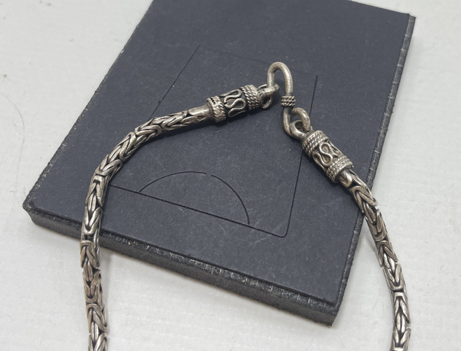 GÜMÜŞTEN MAMUL KRAL ZİNCİRİ BİLEKLİK