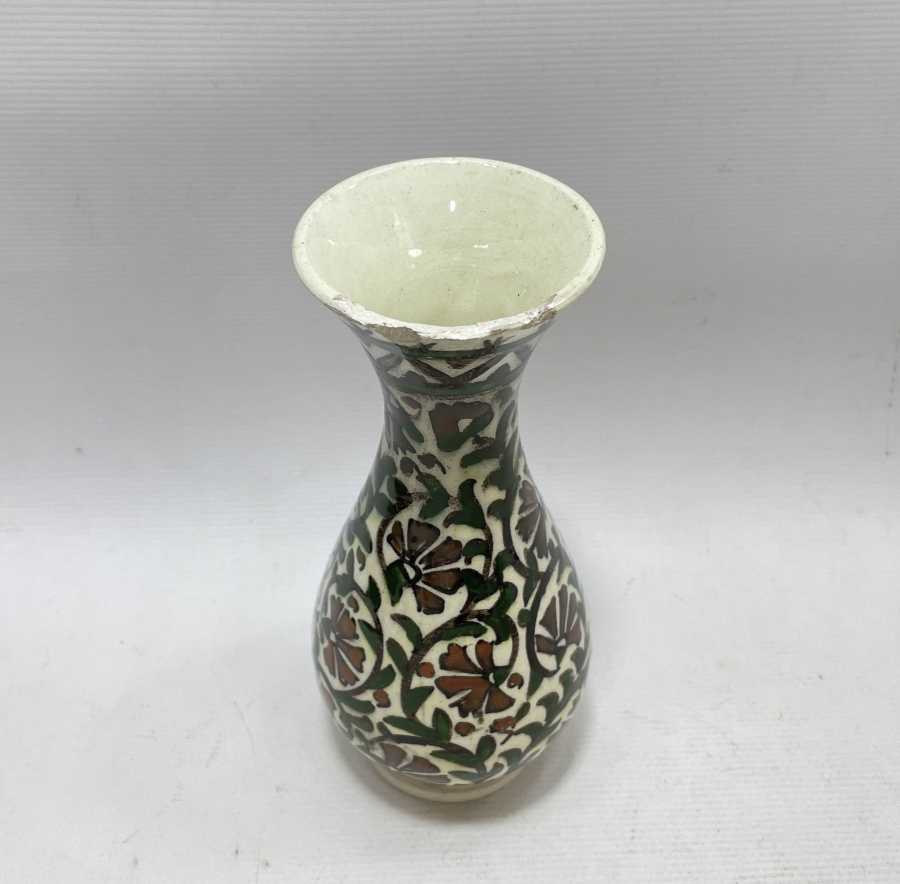 KARANFİLLİ MODEL EL BOYAMA KÜTAHYA İŞİ ANTİKA VAZO