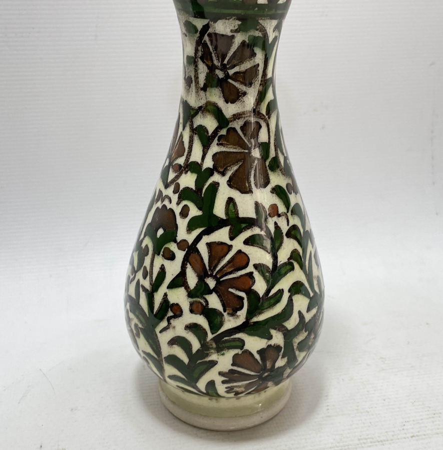 KARANFİLLİ MODEL EL BOYAMA KÜTAHYA İŞİ ANTİKA VAZO