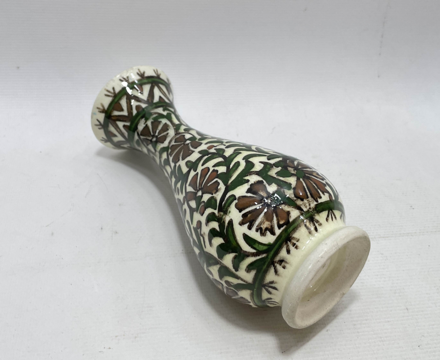 KARANFİLLİ MODEL EL BOYAMA KÜTAHYA İŞİ ANTİKA VAZO