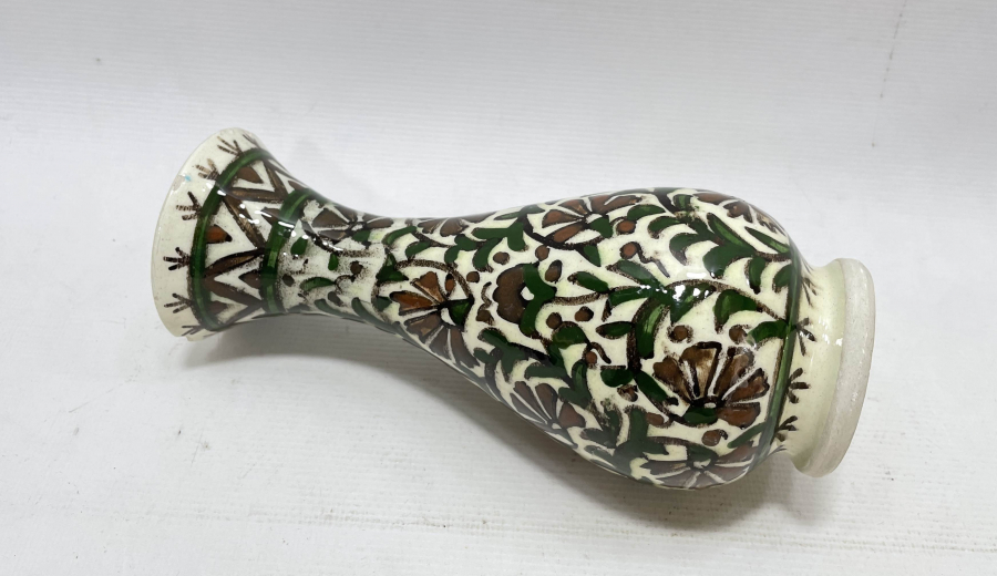 KARANFİLLİ MODEL EL BOYAMA KÜTAHYA İŞİ ANTİKA VAZO