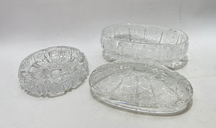 KRSİTAL KESME ANTİKA KAPAKLI ŞEKERLİK VE KÜLLÜK