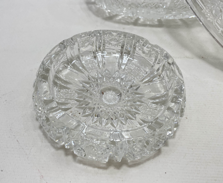 KRSİTAL KESME ANTİKA KAPAKLI ŞEKERLİK VE KÜLLÜK