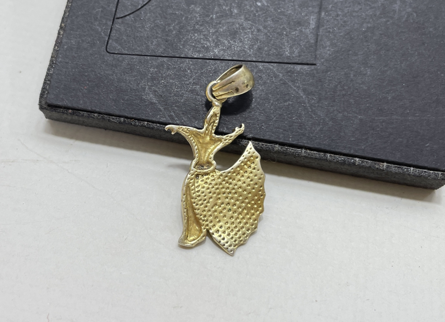 MEVLEVİ SEMAZEN GÖRSELLİ GÜMÜŞ ÜZERİ ALTIN KAPLAMA KOLYE UCU