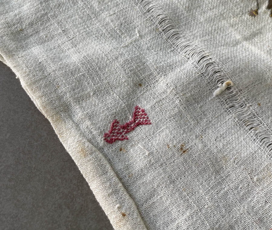 OSMANLI DÖNEMİ GÜMÜŞ SIRMA İŞÇİLİKLİ BÜYÜK BOY HAVLU - PEŞKİR