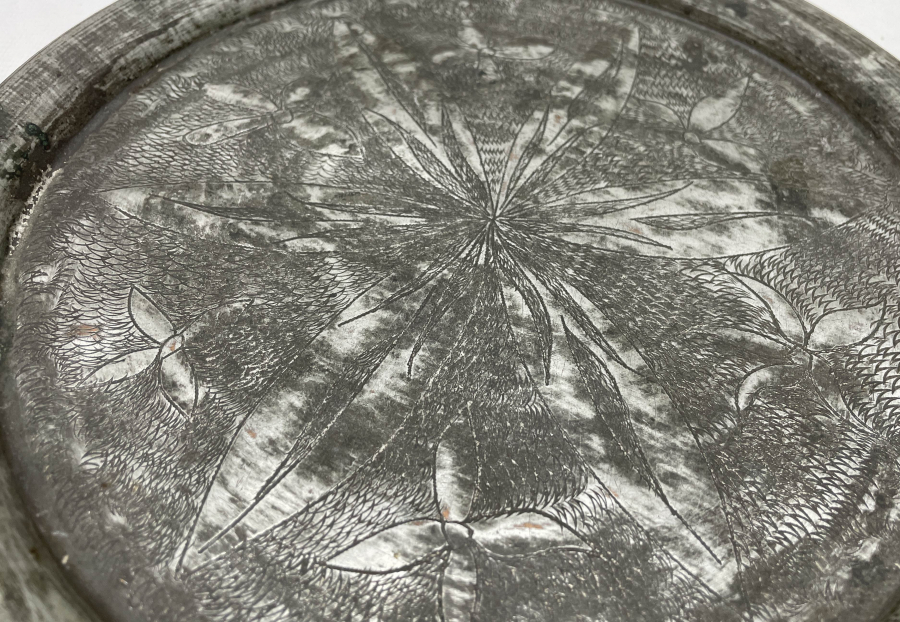 OSMANLI DÖNEMİ ÜZERİ KALEM İŞÇİLİKLİ KAHVE TEPSİSİ