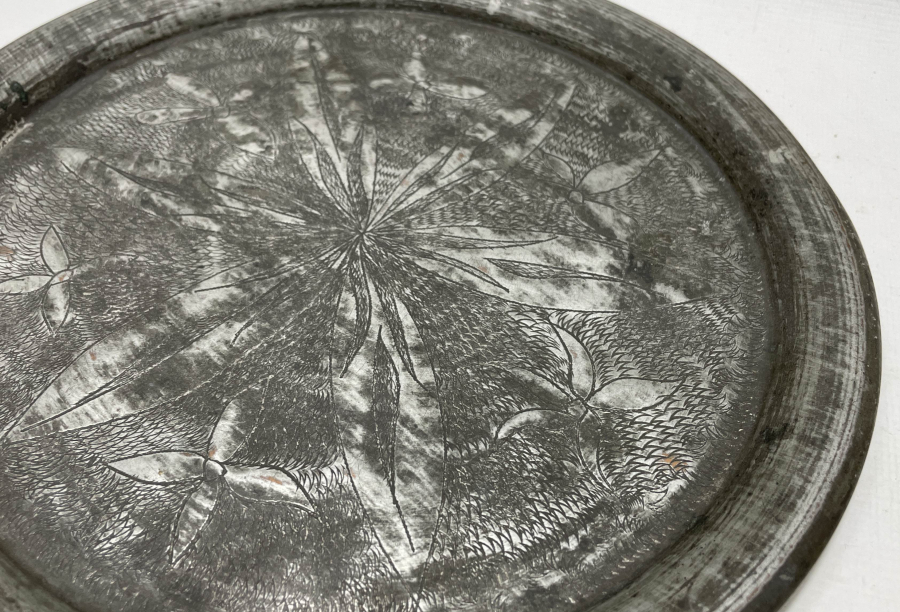 OSMANLI DÖNEMİ ÜZERİ KALEM İŞÇİLİKLİ KAHVE TEPSİSİ