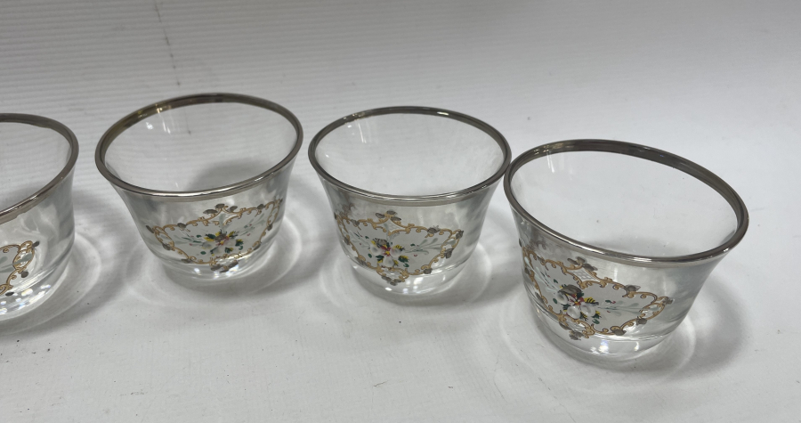 ÜZERİ MİNELİ 6 LI ZARF FİNCANI TAKIMI