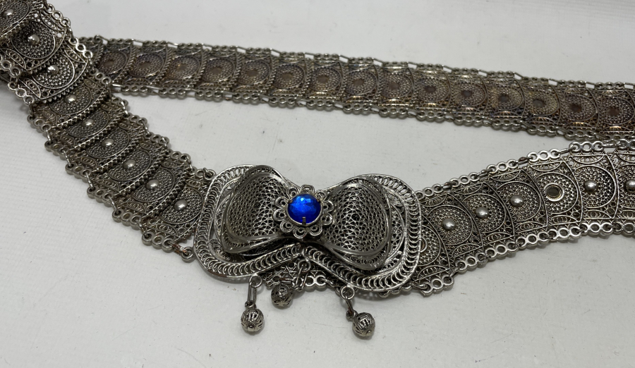 GÜMÜŞ KAPLAMA ANTİKA GELİN KEMERİ