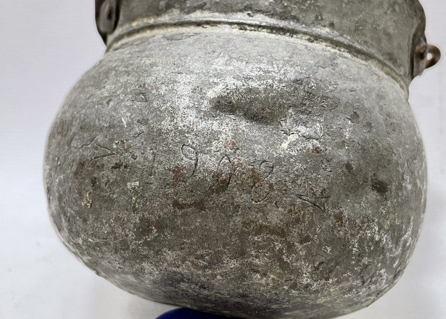 OSMANLI DÖNEMİ 1908 TARİHLİ NADİR BALIKLI RUM BAKRACI