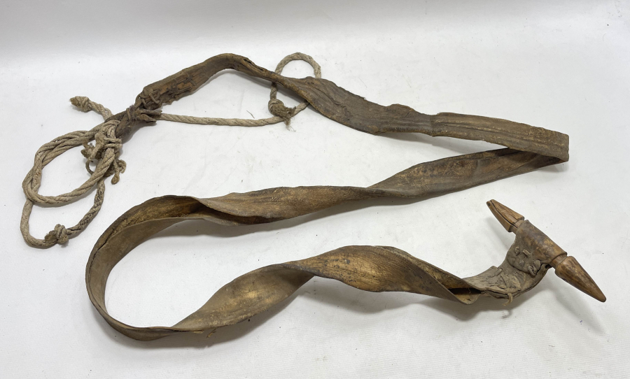 OSMANLI DÖNEMİ ÇOK NADİR DERİDEN MAMUL HAMAL İPİ