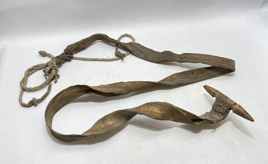 OSMANLI DÖNEMİ ÇOK NADİR DERİDEN MAMUL HAMAL İPİ