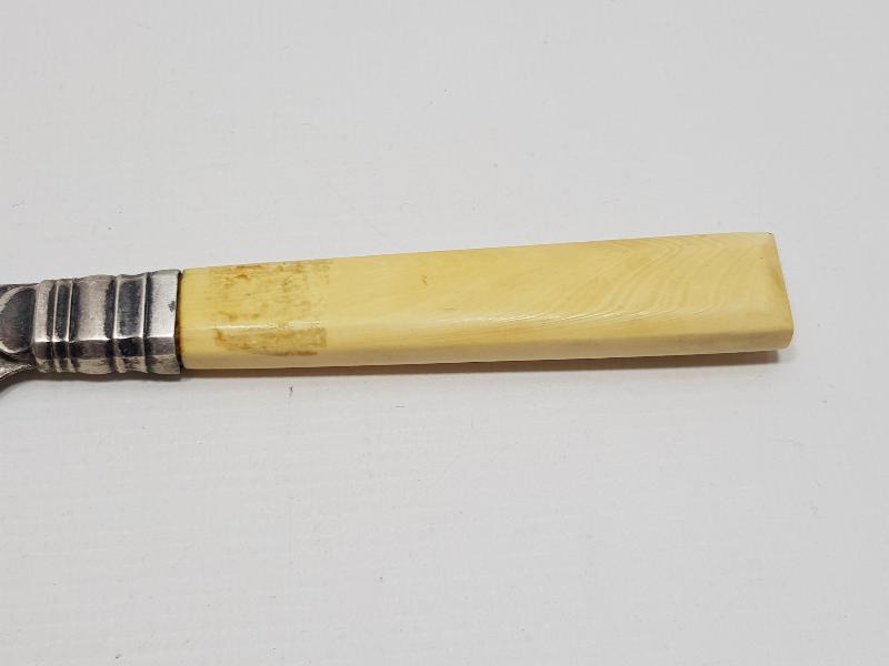 OSMANLI DÖNEMİ FİL DİŞİ SAPLI GÜMÜŞ HATTAT BIÇAĞI