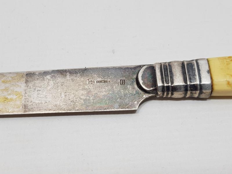 OSMANLI DÖNEMİ FİL DİŞİ SAPLI GÜMÜŞ HATTAT BIÇAĞI