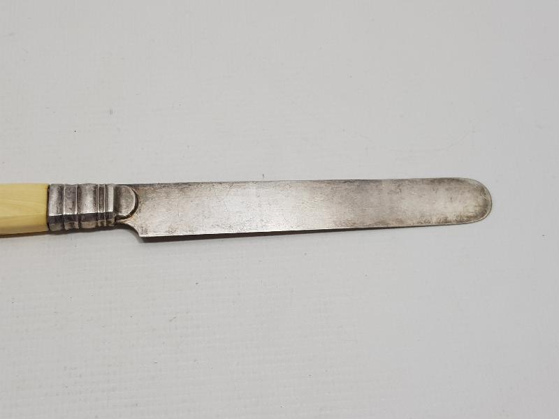 OSMANLI DÖNEMİ FİL DİŞİ SAPLI GÜMÜŞ HATTAT BIÇAĞI