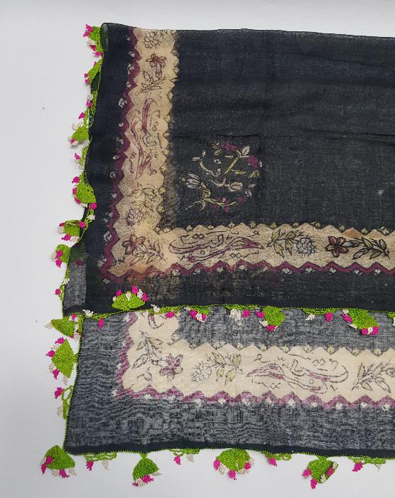 MEŞRUTİYET TEMALI OSMANLICA YAZILI İĞNE OYALI BEZ 