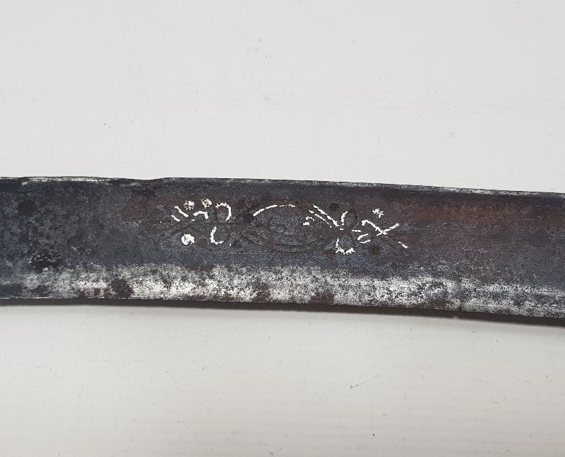 OSMANLI DÖNEMİ İKİ TARAFI DA GÜMÜŞ ÇAKMA YAZILI KILIÇ