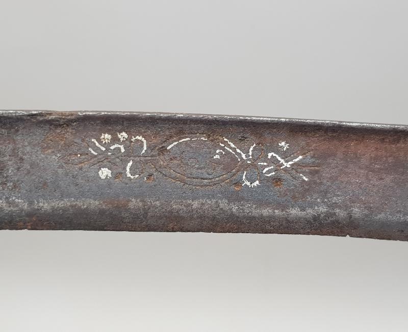 OSMANLI DÖNEMİ İKİ TARAFI DA GÜMÜŞ ÇAKMA YAZILI KILIÇ