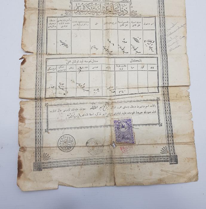 OSMANLI DÖNEMİ İLK NÜFUS CÜZDANI