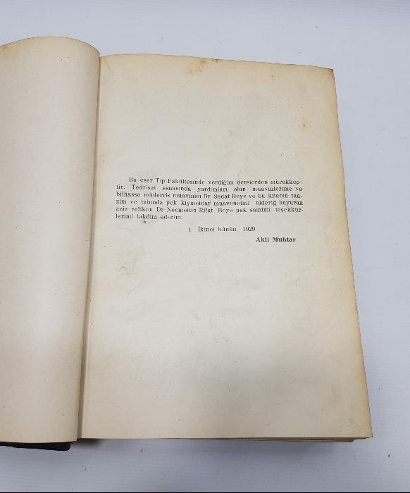 OSMANLICA NADİR TIP KİTABI: AKİL MUHTAR - FENNİ TEDAVİ 