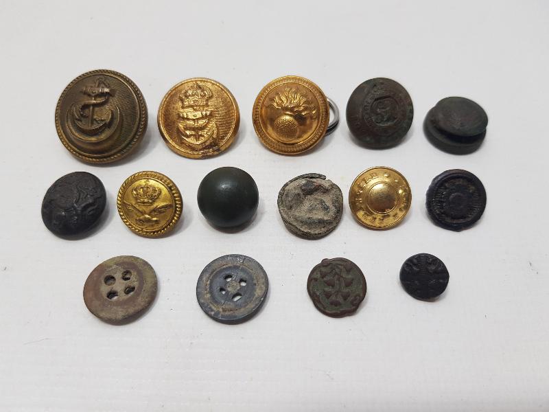 1. DÜNYA SAVAŞI DÖNEMİ 15 ADET ASKERİ DÜĞME