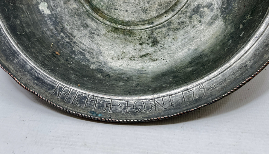 1790 TARİHLİ RUMCA YAZILI OSMANLI DÖNEMİ TUNÇ TABAK