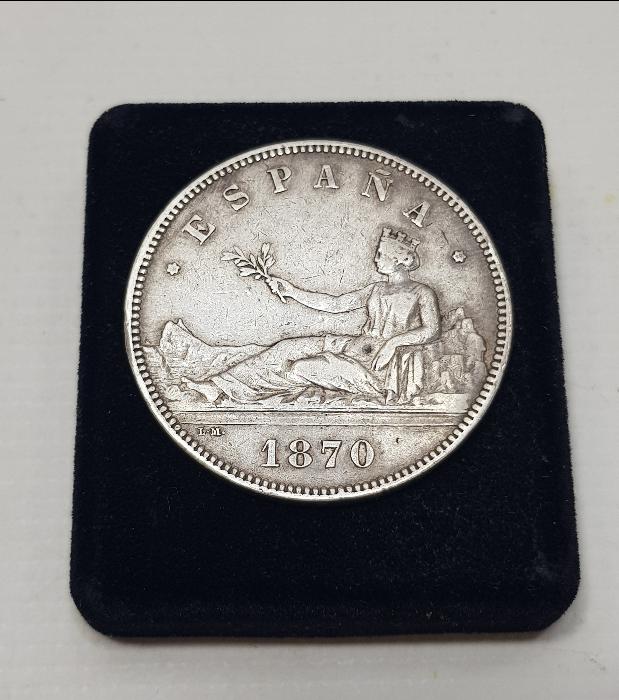 1870 İSPANYA GÜMÜŞ 5 PESETA 