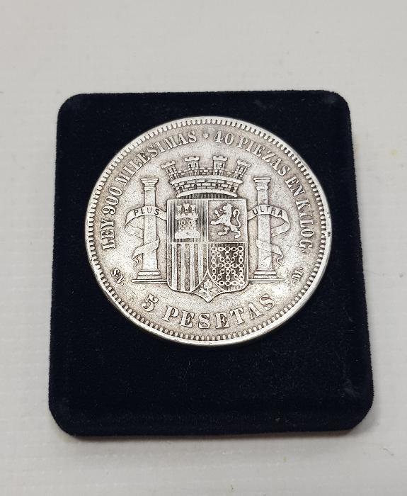 1870 İSPANYA GÜMÜŞ 5 PESETA 