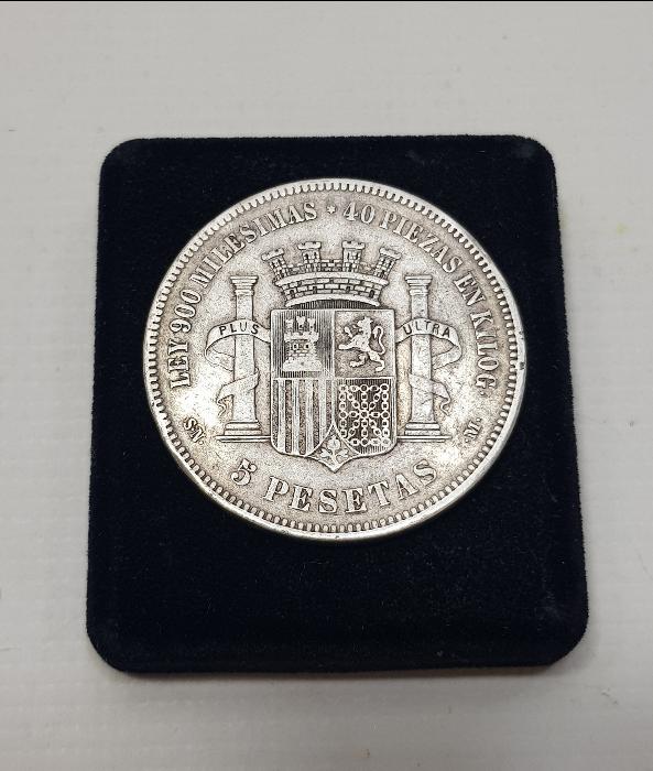 1870 İSPANYA GÜMÜŞ 5 PESETA 