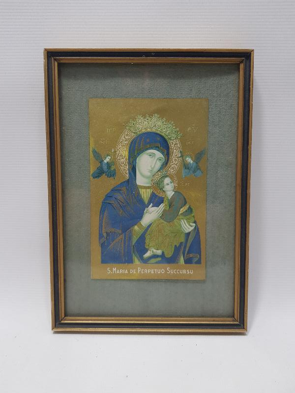 1900's HAZRETİ MERYEM VE HAZRETİ İSA KOUNLU DUVAR PANOSU