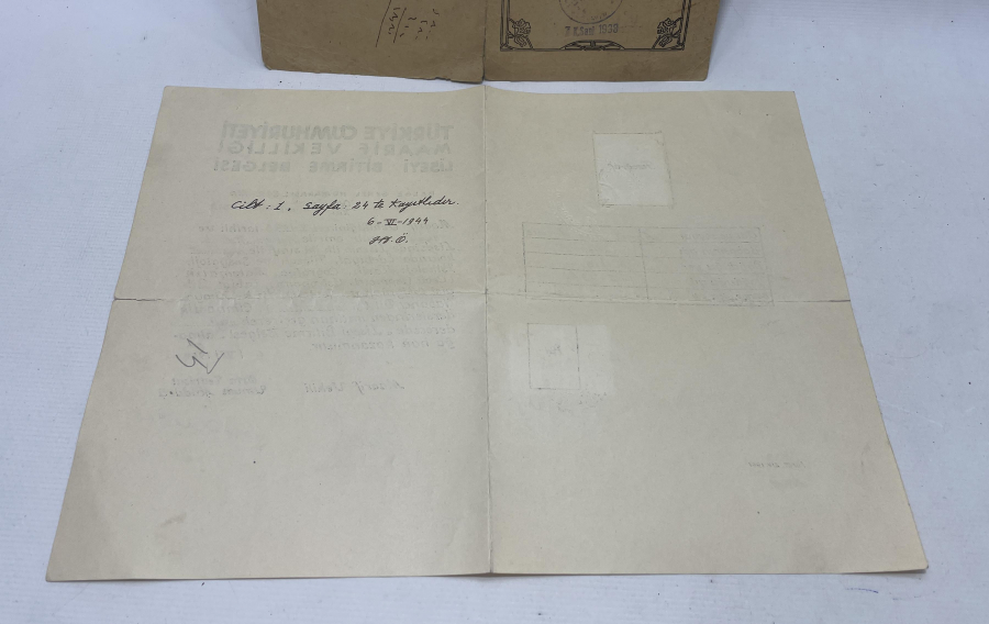 1933 VE 1942 YILLARINA AİT 2 ADET KARNE