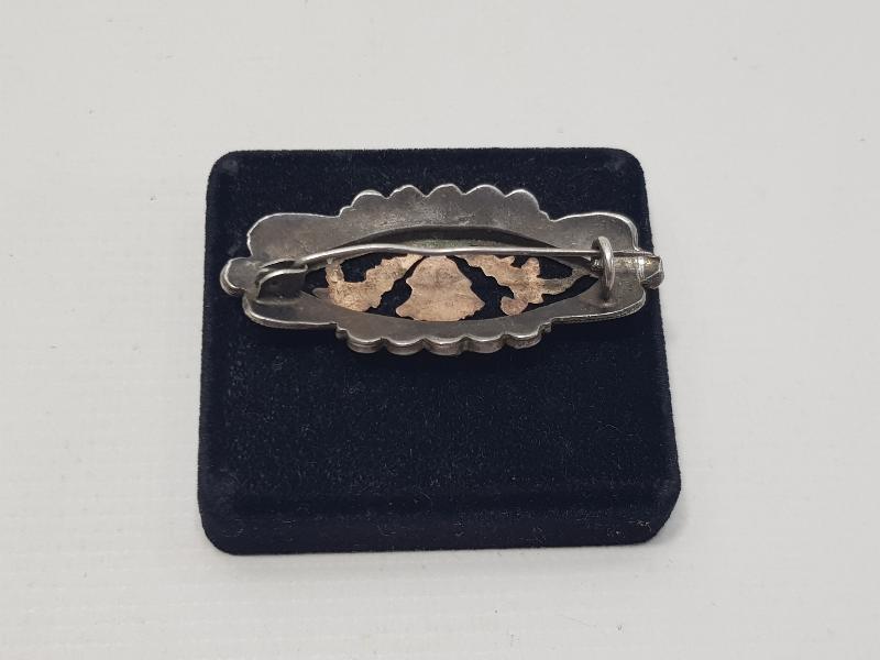 AJUR İŞÇİLİKLİ ANTİKA GÜMÜŞ BROŞ