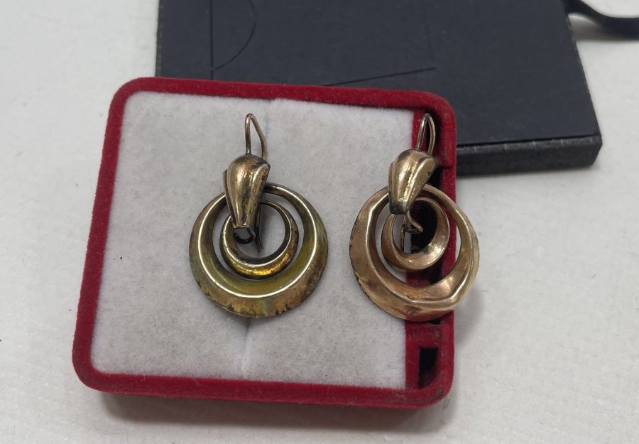 ALTIN KAPLAMA EL YAPIMI ANTİKA KÜPE