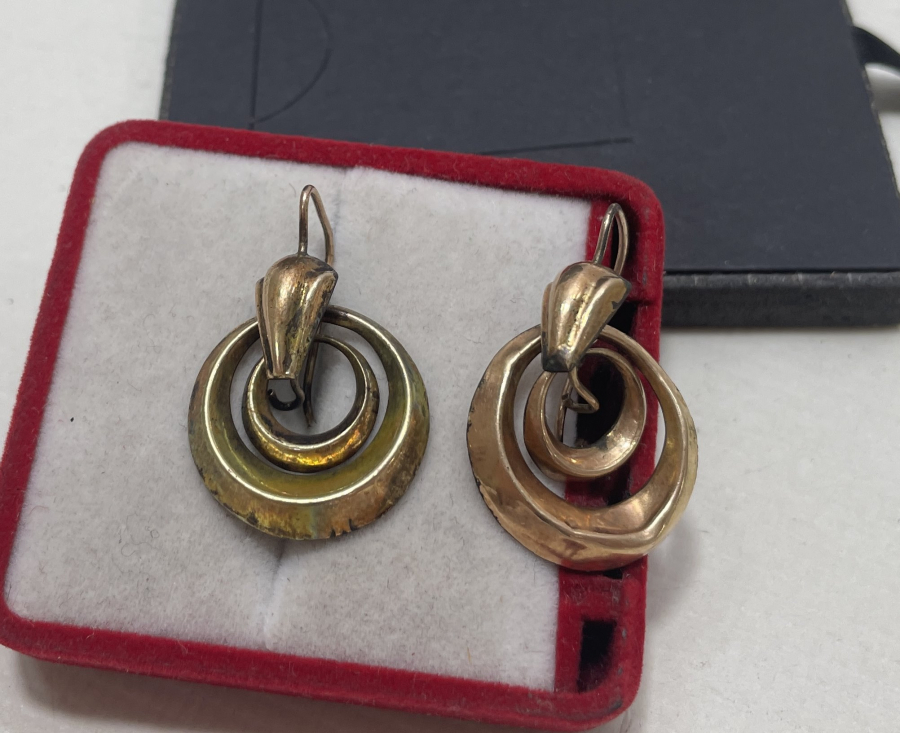 ALTIN KAPLAMA EL YAPIMI ANTİKA KÜPE