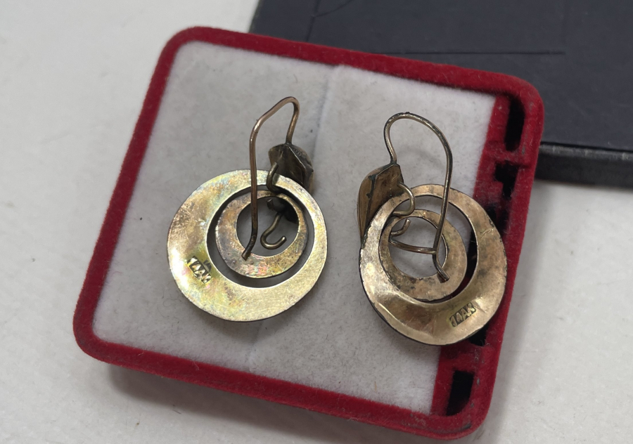 ALTIN KAPLAMA EL YAPIMI ANTİKA KÜPE