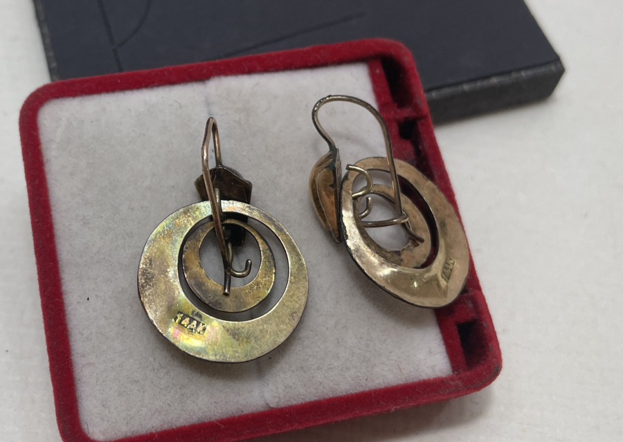 ALTIN KAPLAMA EL YAPIMI ANTİKA KÜPE