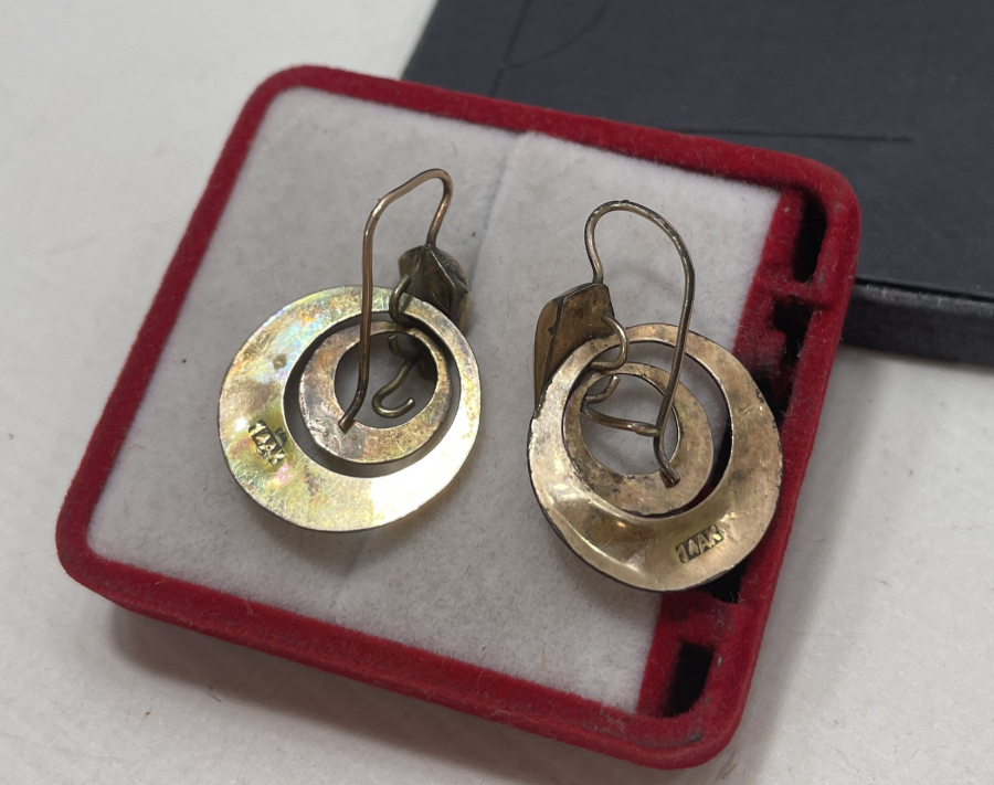 ALTIN KAPLAMA EL YAPIMI ANTİKA KÜPE