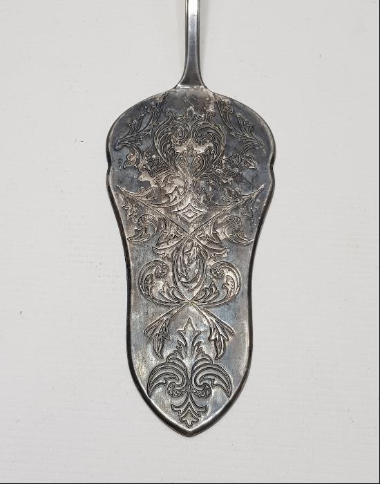 ANTİKA GÜMÜŞ KAPLAMA PASTA SPATULASI