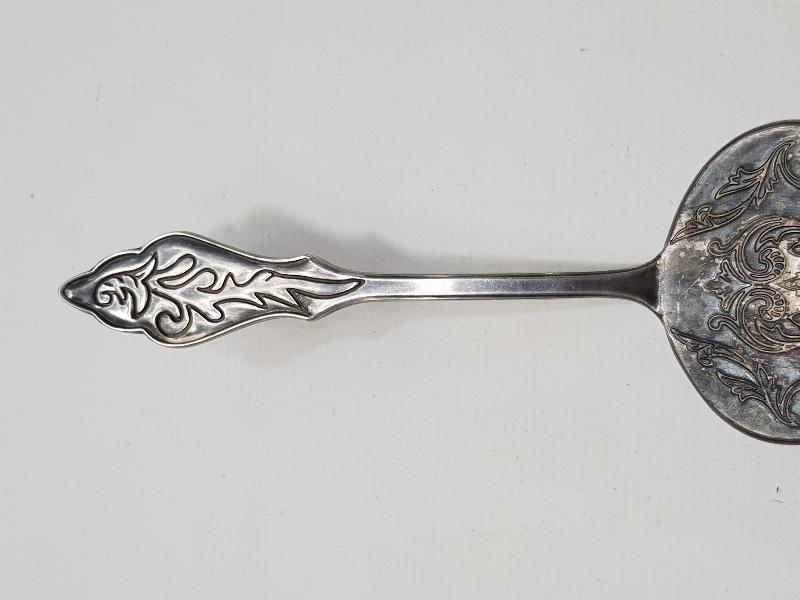 ANTİKA GÜMÜŞ KAPLAMA PASTA SPATULASI