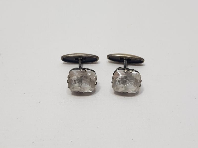 ANTİKA NECEF TAŞLI GÜMÜŞ KOL DÜĞMELERİ