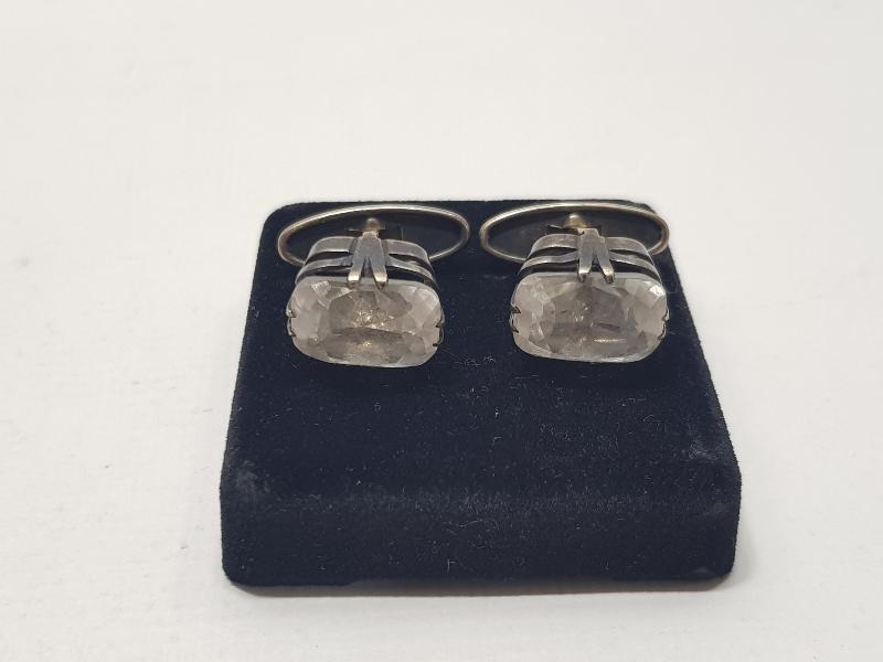 ANTİKA NECEF TAŞLI GÜMÜŞ KOL DÜĞMELERİ