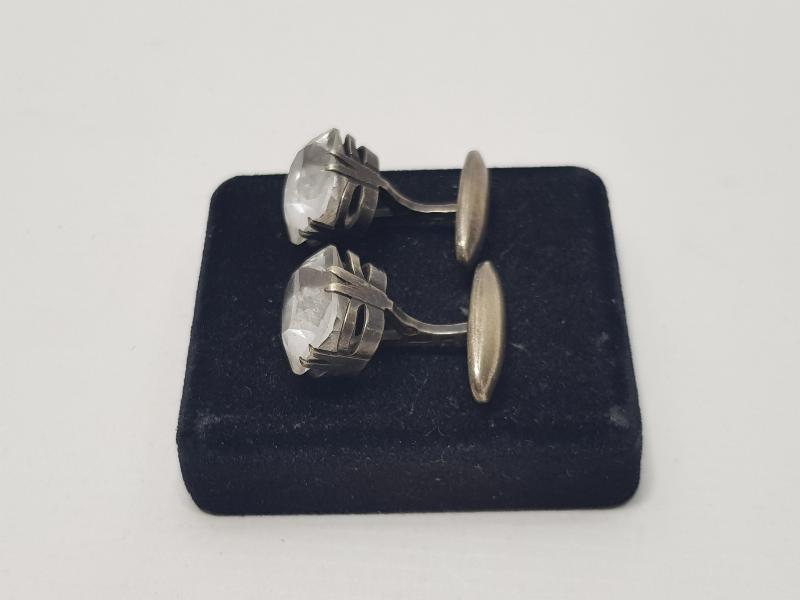 ANTİKA NECEF TAŞLI GÜMÜŞ KOL DÜĞMELERİ