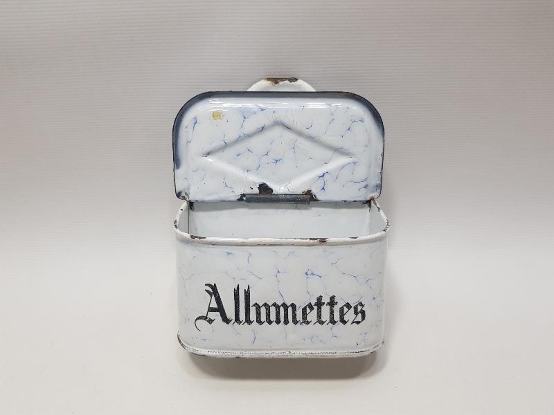 ÇOK NADİR ANTİKA EMAYE KİBRİTLİK