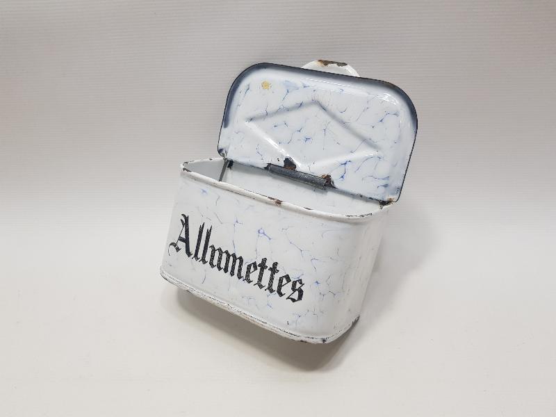 ÇOK NADİR ANTİKA EMAYE KİBRİTLİK