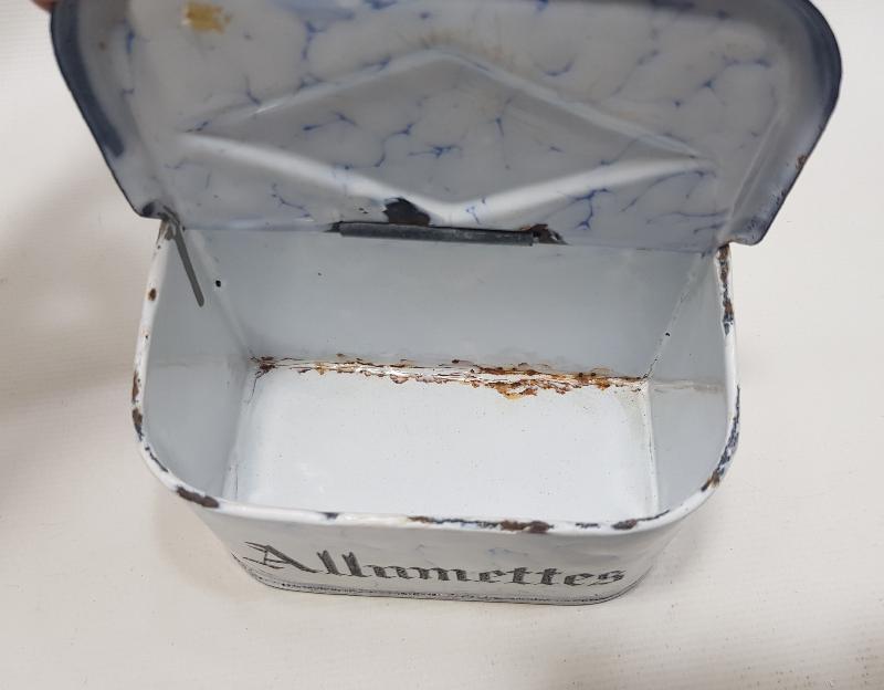 ÇOK NADİR ANTİKA EMAYE KİBRİTLİK