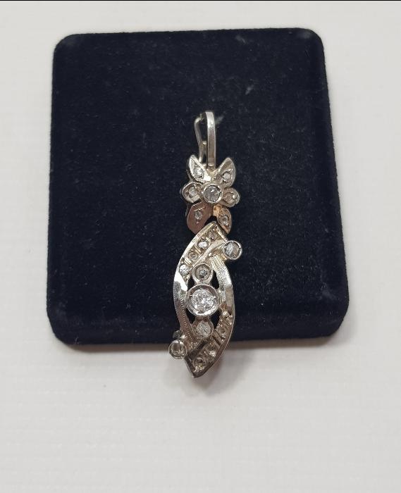 ELMAS VE PIRLANTA TAŞLARLA SÜSLÜ ANAYAR KOLYE UCU