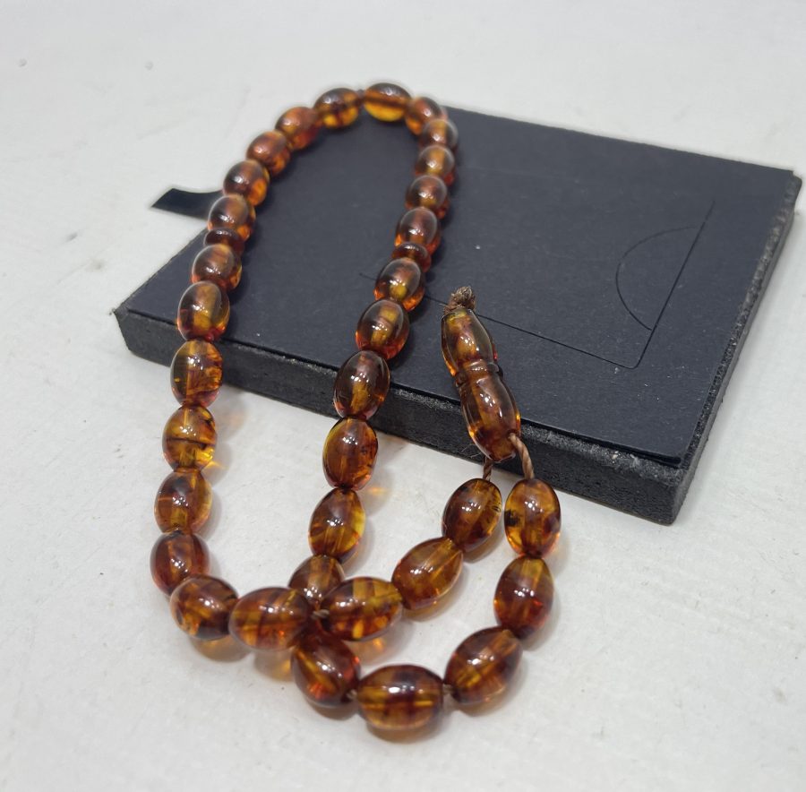 FOSİLLİ DAMLA KEHRİBAR TESPİH