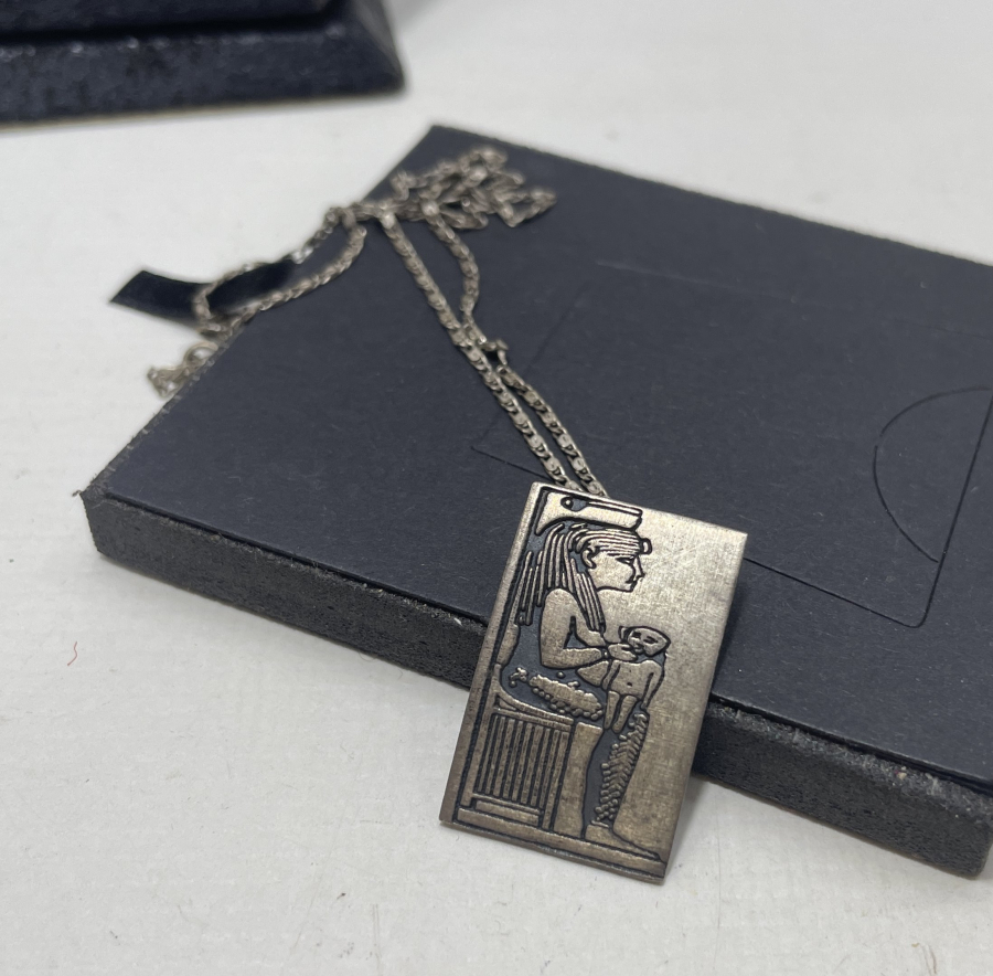 FİRAVUN TASFİRLİ GÜMÜŞ KOLYE 