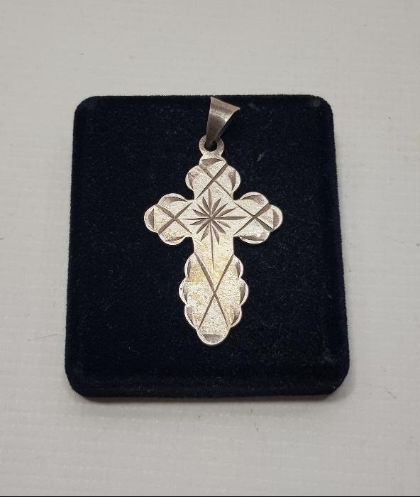 KALEM İŞÇİLİKLİ ANTİKA GÜMÜŞ HAÇ