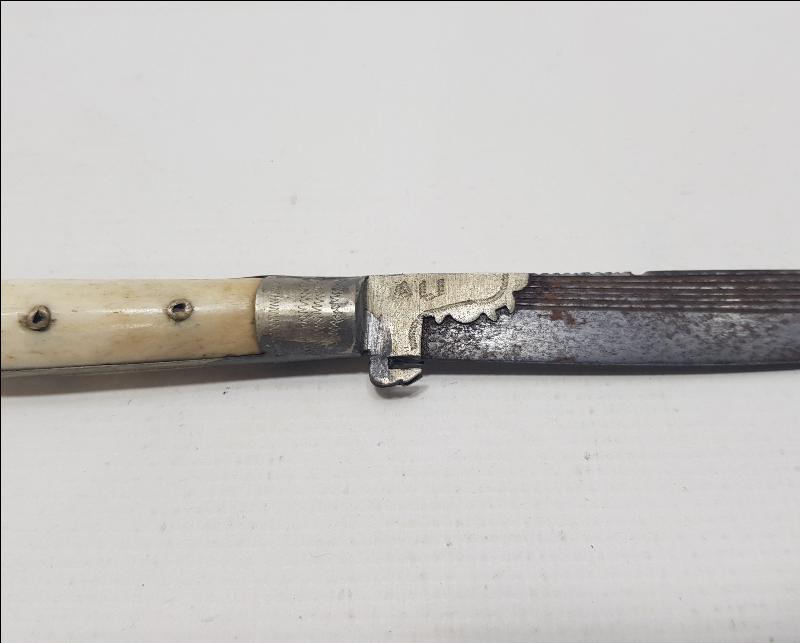 KEMİK SAPLI ANTİKA SÜRMENE BIÇAK 